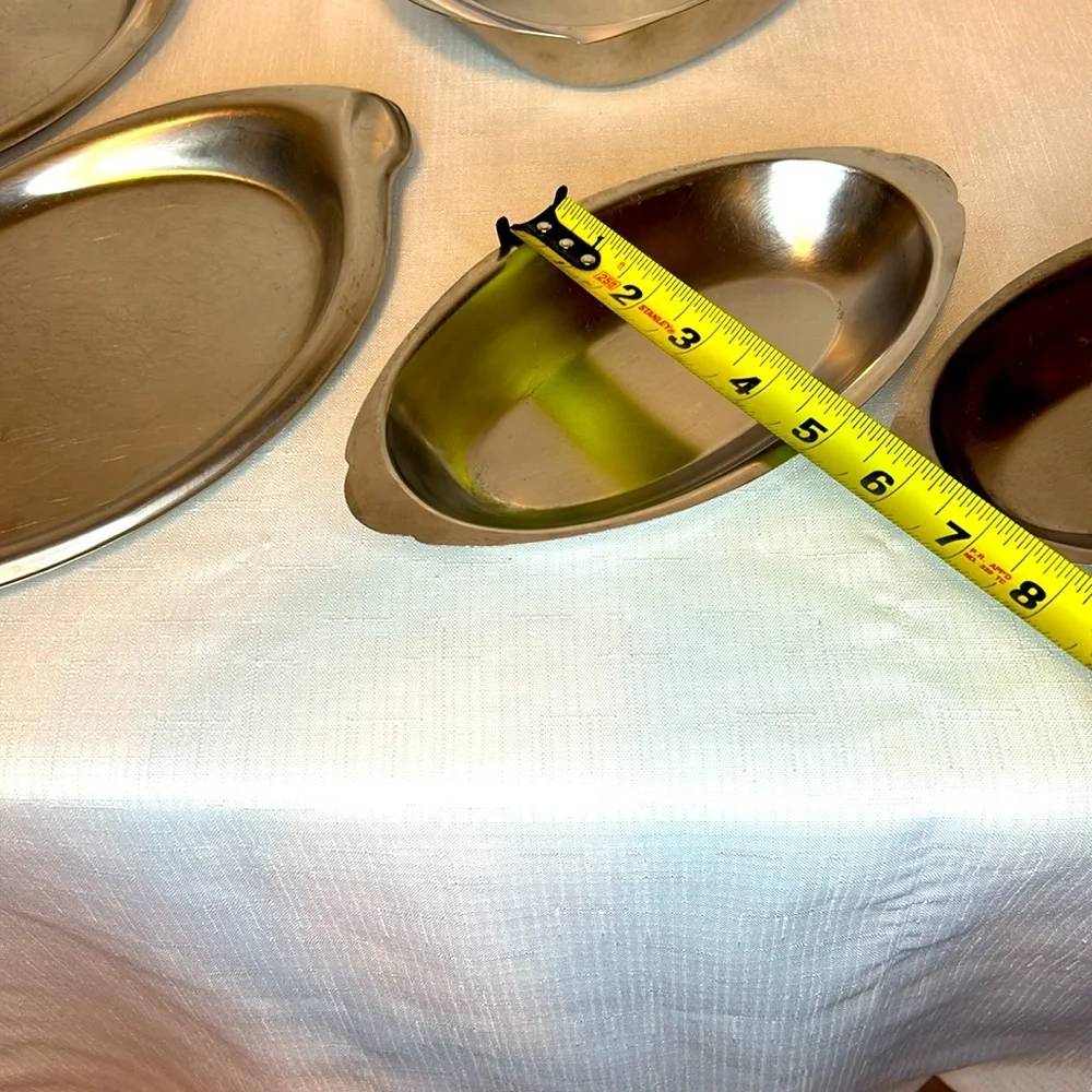 Set of 5 Metal Serving Trays, Unbranded not Stamped - Picture 3 of 9